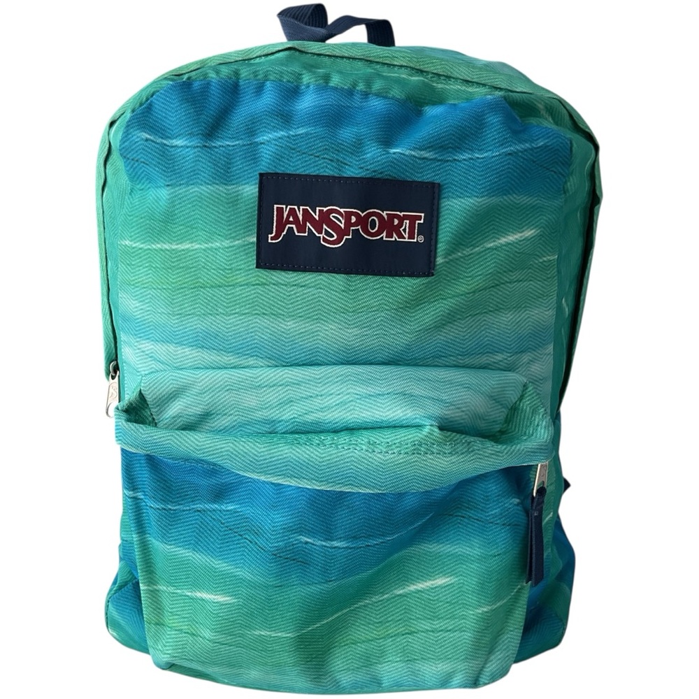 Jansport Superbreak Ocean Ombré Rare Style Standard Size 2 Compartment Backpack